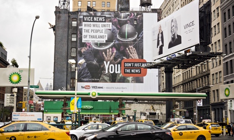 Vice Media billboard in Manhattan