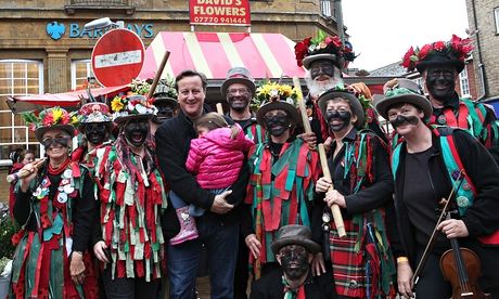 David Cameron with blacked-up dancers