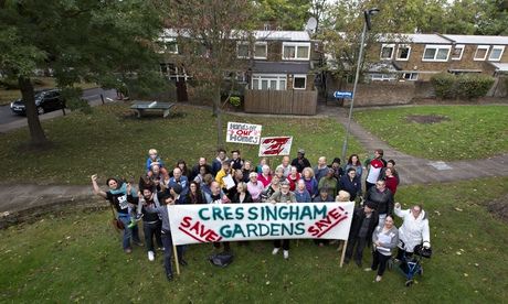 Campaigners and residents of Cressingham Gardens