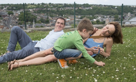 James Nesbitt, Oliver Hunt and Frances O'Connor in the BBC drama The Missing.