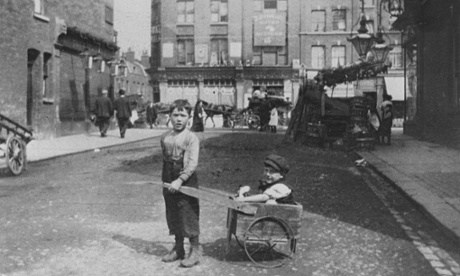 Jewish migrants from eastern Europe in the East End of London.