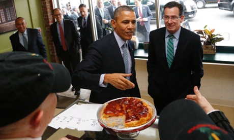 Barack Obama arrives for lunch with Connecticut governor Dan Malloy in March. The White House cancelled a visit last wek.