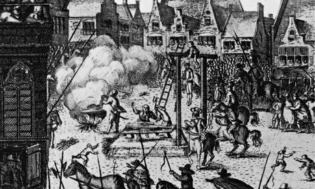 Execution of Guy Fawkes for treason, 1606