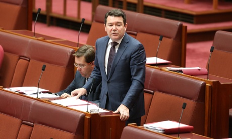 Western Australian liberal senator Dean Smith speaks on a bill he co-sponsored to repeal section 18C of the racial discrimination act.