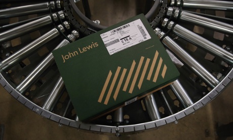 Goods on a conveyor belt at John Lewis distribution centre