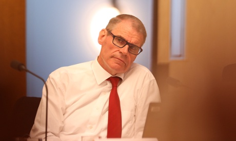 Senator John Faulkner at senate estimates this morning in Parliament House, Monday 20th October 2014