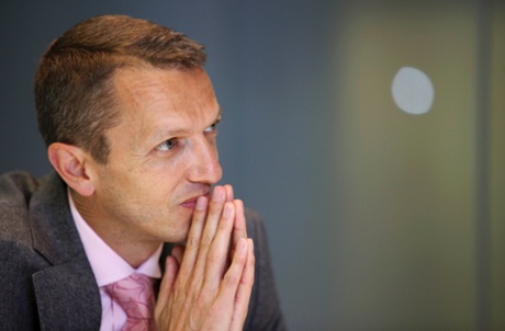 Andrew Haldane, executive director for financial stability at the Bank of England, pauses during an interview in London, U.K., on Tuesday, June 14, 2011.