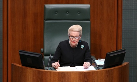 The Speaker of the House Bronwyn Bishop during question time in the House of Representatives this afternoon, Thursday 25th September 2014