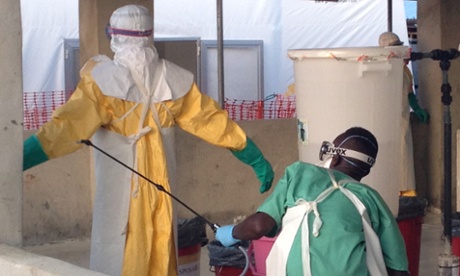 Volunteers in the Ebola treatment centre, Bo, Sierra Leone.