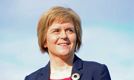Nicola Sturgeon outside the Scottish parliament after being confirmed as the only candidate to succeed Alex Salmond as SNP leader.