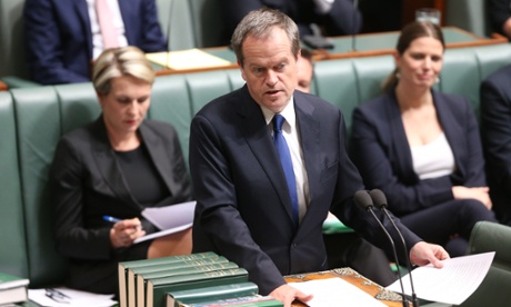 The Leader of the opposition Bill Shorten during a condolence motion in the House of Representatives this afternoon, Tuesday 21st October 2014.