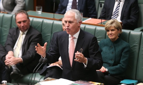 The Minister for Communications Malcolm Turnbull during a condolence motion in the House of Representatives this afternoon, Tuesday 21st October 2014.