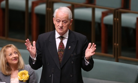 The father of the house Phillip Ruddock who was first elected to Parliament in 1973 and served in the old house with Gough speaks to a condolence motion in the House of Representatives this afternoon, Tuesday 21st October 2014.