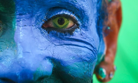 Brazilian fan Ana Luiza dos Anjos before Brazil played Mexico. Photo: EPA/Diego Azubel