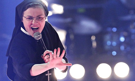 Sister Cristina Scuccia performs during The Voice of Italy in Milan