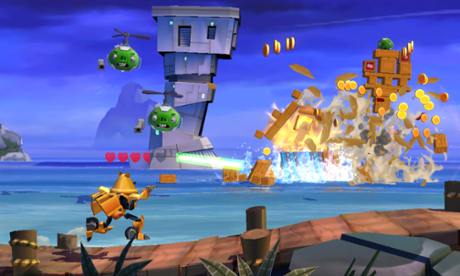 Angry Birds Transformers ditches bird-flinging for stomping and shooting.