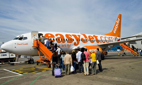 Passengers boarding an easyJet flight