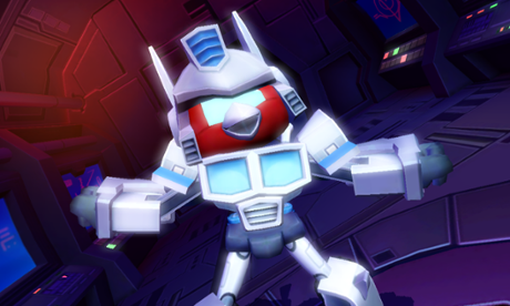 The characters blend classic Transformers with Angry Birds.