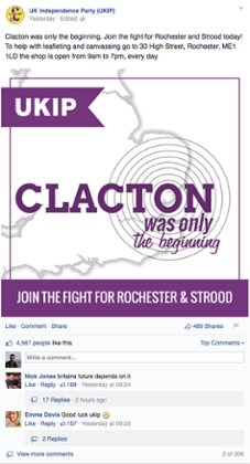 Ukip Facebook post: targeting young people