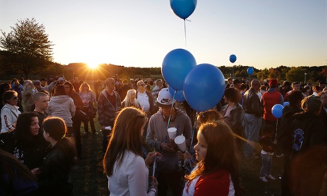 Hundreds gather for an anti-bullying rally in Sayreville, New Jersey, where a high school football season has been canceled due to hazing allegations.