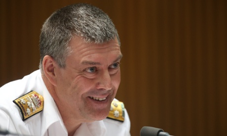 Vice Admiral Ray Griggs gives evidence before the Senate Foreign Affairs, Defence and Trade Committee in Parliament House this morning, Wednesday 22nd October 2014.