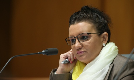 Senator Jacqui Lambie at the Senate Foreign Affairs, Defence and Trade Committee in Parliament House this morning, Wednesday 22nd October 2014.