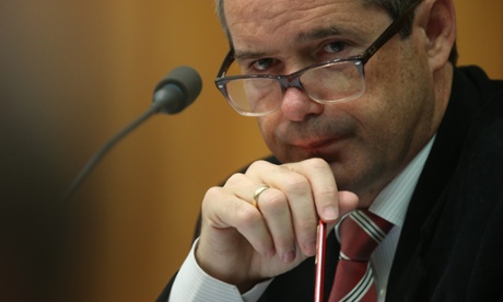 Senator Stephen Conroy at the Senate Foreign Affairs, Defence and Trade Committee in Parliament House this morning, Wednesday 22nd October 2014.