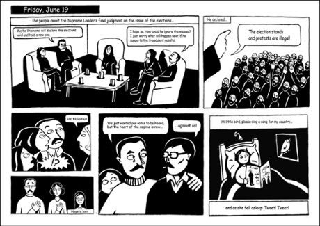 Persepolis, a graphic novel about growing up in Iran by Marjane Satrapi