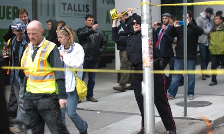 Emergency responders attempt to secure a portion of downtown Ottawa.