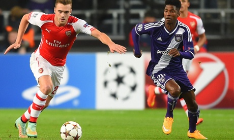 Arsenal's Aaron Ramsey looking to move forward.