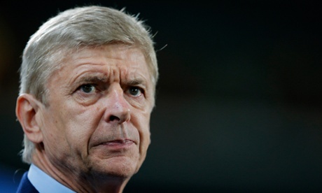 Arsène Wenger, not best-pleased come half-time.