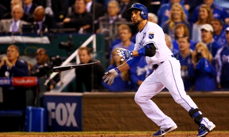Omar Infante and the Kansas City Royals had a blast in their 7-2 victory over the San Francisco Giants in Game 2 of the World Series.