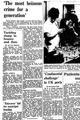 The 1966 Guardian report of Harry Roberts' sentencing at the Old Bailey.