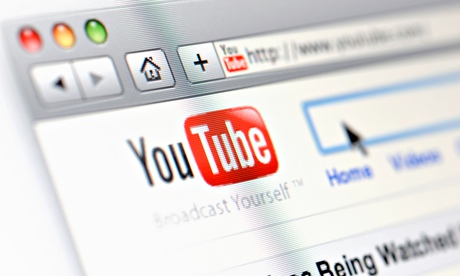 YouTube computer screen