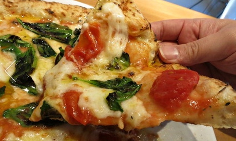 Pizza at Frey's Famous restaurant, Tokyo, Japan