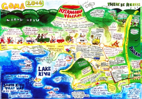 Map of Goma by Anne-France White