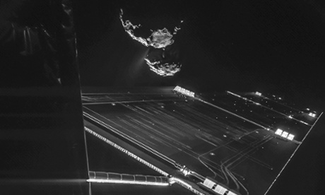 A Rosetta mission selfie with the comet Churyumov-Gerasimenko in the background