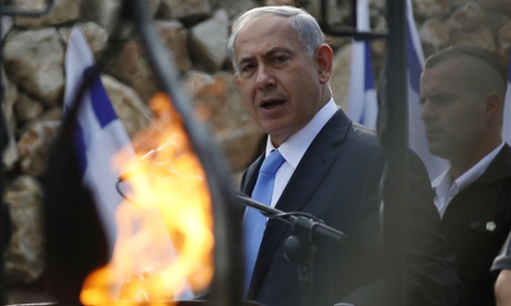 Israeli prime minister Binyamin Netanyahu at a memorial ceremony for politician Rehavam Zeevi