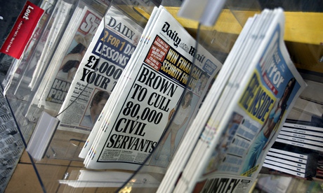Newspapers on sale in the West End