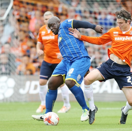 Akinfenwa with Steve McNulty lurking in the background earlier this season.