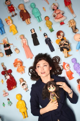 Sophie Ellis-Bextor with some of her dolls. 