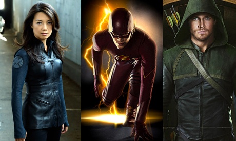 Agents of Shield, The Flash, and Arrow, contemporary superhero adaptations on TV