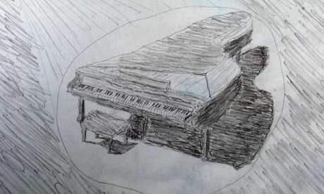 A sketch by the piano man.