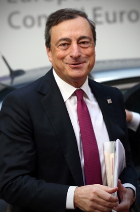 ECB president Mario Draghi arrives for a European Council meeting. Photo: Getty Images/Carl Court.