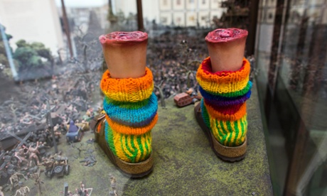 Holy war … detail from the Chapman brothers' The Sum of All Evil – part of In The Realm of the Unmentionable at the Jerwood Gallery, Hastings.