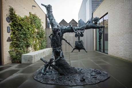 The brothers' Goya-based sculpture.