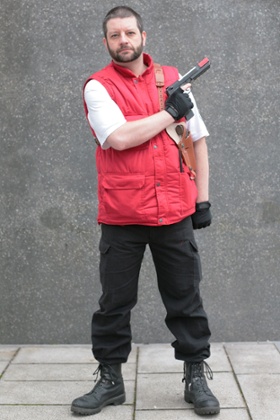 Michael Compitus as Barry Burton from Resident Evil at Comic-Con in London.