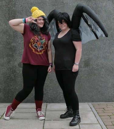 Eleanor Herbert and Katie Hopplewell at Comic-Con in London.