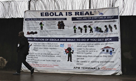 Ebola sign in Monrovia