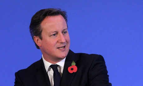 David Cameron giving a speech on HS2 in Leeds